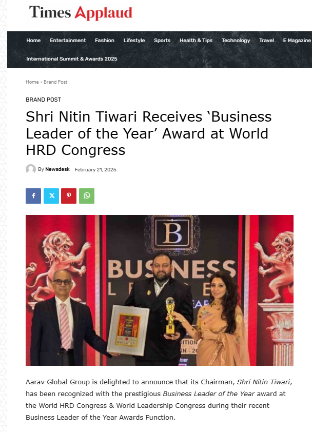 Gallery 65 Nitin Tiwari Aarav Global Group- Times appland