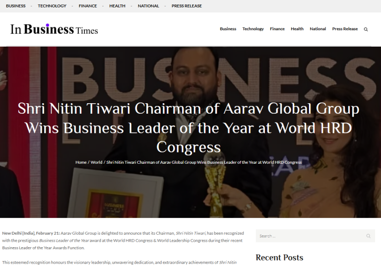 Gallery 54 Nitin Tiwari Aarav Global Group- inbusinesstimes