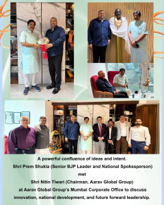 Nitin Tiwari Aarav Global Group and Prem Shukla Spokesperson BJP