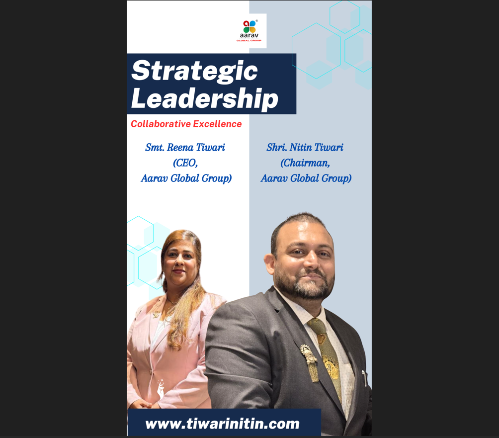 Nitin Tiwari and Reena Tiwari Aarav Global Group Chairman and CEO wishing Shubhanshu Shukla Indian astronaut